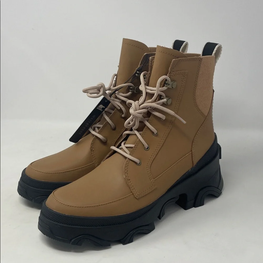 Sorel Brex Lace Up Leather Waterproof Brown Booties Women’s Size 8 - Picture 9 of 11